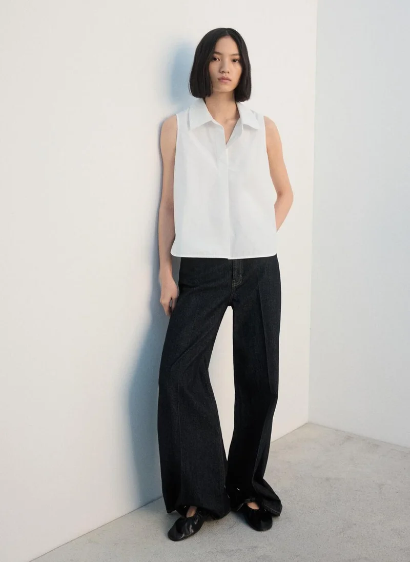 Mango  Sleeveless cotton shirt for Women | Best Price UAE